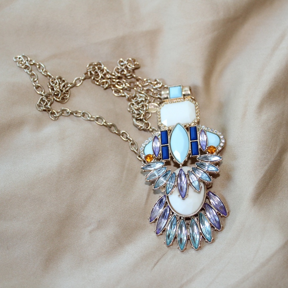 Vintage Women's Colorful Statement Necklace
